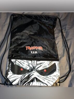 IRON MAIDEN 2024 TROOPER drawstring BACKPACK “EDDIE” Art VIP FUTURE PAST Tour
